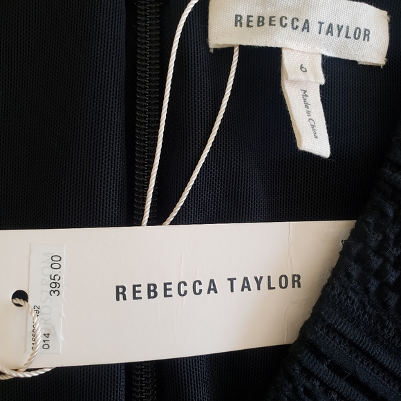 Rebecca Taylor NWT Size 6 Fit & Flare Black Dress - Picture 5 of 5